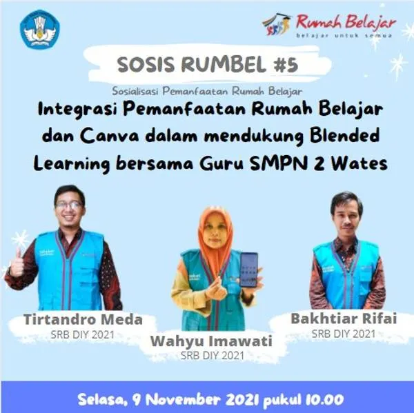 SOSIS RUMBEL 5, Berbagi dengan Guru SMPN 2 Wates, Kulon Progo