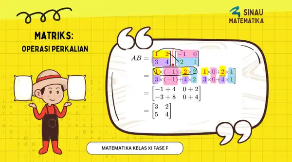 Operasi Perkalian Matriks serta Contohnya | Matematika Kelas XI Fase F